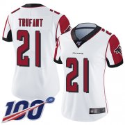 Wholesale Cheap Nike Falcons #21 Desmond Trufant White Women's Stitched NFL 100th Season Vapor Limited Jersey