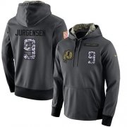 Wholesale Cheap NFL Men's Nike Washington Redskins #9 Sonny Jurgensen Stitched Black Anthracite Salute to Service Player Performance Hoodie