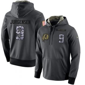 Wholesale Cheap NFL Men\'s Nike Washington Redskins #9 Sonny Jurgensen Stitched Black Anthracite Salute to Service Player Performance Hoodie