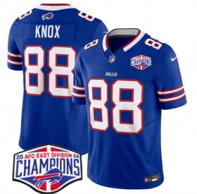 Cheap Men\'s Buffalo Bills #88 Dawson Knox Royal F.U.S.E. 2024 AFC East Division Champions Vapor Limited Stitched Football Jersey