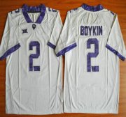 Wholesale Cheap TCU Horned Frogs #2 Trevone Boykin White 2015 College Football Jersey