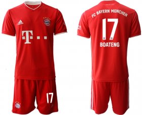 Wholesale Cheap Men 2020-2021 club Bayern Munchen home 17 red Soccer Jerseys