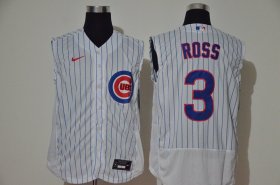 Wholesale Cheap Men\'s Chicago Cubs #3 David Ross White 2020 Cool and Refreshing Sleeveless Fan Stitched Flex Nike Jersey