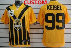 Wholesale Cheap Custom Nike Pittsburgh Steelers 1933 yellow throwback jersey