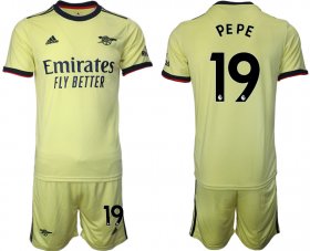 Wholesale Cheap Men 2021-2022 Club Arsenal away yellow 19 Soccer Jersey