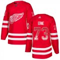 Wholesale Cheap Adidas Red Wings #73 Adam Erne Red Home Authentic Drift Fashion Stitched NHL Jersey