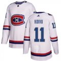 Wholesale Cheap Adidas Canadiens #11 Saku Koivu White Authentic 2017 100 Classic Stitched NHL Jersey