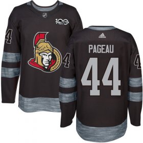 Wholesale Cheap Adidas Senators #44 Jean-Gabriel Pageau Black 1917-2017 100th Anniversary Stitched NHL Jersey