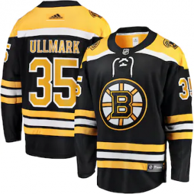 Wholesale Cheap Men\'s Boston Bruins #35 Linus Ullmar Adidas Authentic Home Black Jersey