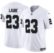 Cheap Men's Las Vegas Raiders #23 Dylan Laube White F.U.S.E Vapor Stitched Football Jersey