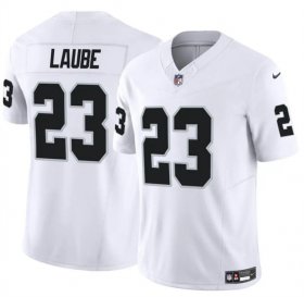 Cheap Men\'s Las Vegas Raiders #23 Dylan Laube White F.U.S.E Vapor Stitched Football Jersey