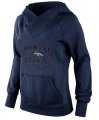 Wholesale Cheap Women's Denver Broncos Heart & Soul Pullover Hoodie Navy Blue