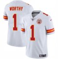 Cheap Men's Kansas City Chiefs #1 Xavier Worthy White Vapor Untouchable Limited Stitched Football Jersey