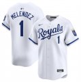 Cheap Men's Kansas City Royals #1 MJ Melendez White 2024 Home Limited Stitched Baseball Jersey