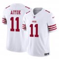 Wholesale Cheap Men's San Francisco 49ers #11 Brandon Aiyuk White 2023 F.U.S.E. Vapor Limited Football Stitched Jersey