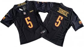 Cheap Women\'s Washington Commanders #5 Jayden Daniels Black 2024 F.U.S.E. Draft Stitched Jersey(Run Small)