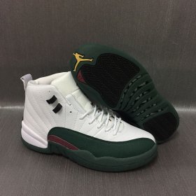 Wholesale Cheap Air Jordan 12 Retro Shoes White/Green-Red