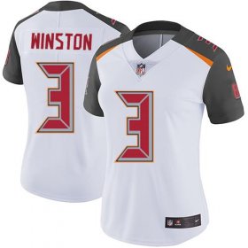 Wholesale Cheap Nike Buccaneers #3 Jameis Winston White Women\'s Stitched NFL Vapor Untouchable Limited Jersey