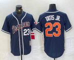 Wholesale Cheap Men's San Diego Padres #23 Fernando Tatis Jr Navy Blue Stitched Cool Base Throwback Jersey