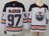 Wholesale Cheap Adidas Oilers #97 Connor McDavid White Road Authentic Stitched NHL Jersey