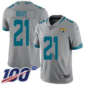 Wholesale Cheap Nike Jaguars #21 A.J. Bouye Silver Men\'s Stitched NFL Limited Inverted Legend 100th Season Jersey