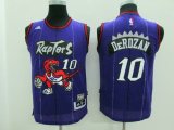 Cheap Toronto Raptors #10 Demar DeRozan Hardwood Classic Purple Swingman Kids Jersey