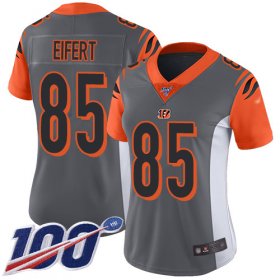 Wholesale Cheap Nike Bengals #85 Tyler Eifert Silver Women\'s Stitched NFL Limited Inverted Legend 100th Season Jersey