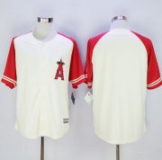 Wholesale Cheap Angels of Anaheim Blank Cream/Red Exclusive New Cool Base Stitched MLB Jersey