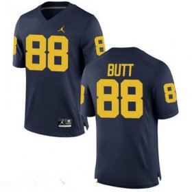 Wholesale Cheap Men\'s Michigan Wolverines #88 Jake Butt Navy Blue Stitched College Football Brand Jordan NCAA Jersey