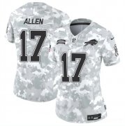 Cheap Women's Buffalo Bills #17 Josh Allen 2024 F.U.S.E Arctic Camo Salute To Service Limited Stitched Football Jersey(Run Small)