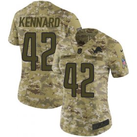 Wholesale Cheap Nike Lions #42 Devon Kennard Camo Women\'s Stitched NFL Limited 2018 Salute to Service Jersey