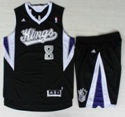 Wholesale Cheap Sacramento Kings #8 Rudy Gay Black Revolution 30 Swingman Suits