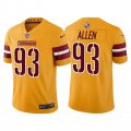 Wholesale Cheap Men's Washington Commanders #93 Jonathan Allen Gold Vapor Untouchable Stitched Football Jersey