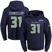 Wholesale Cheap Nike Seahawks #31 Kam Chancellor Navy Blue Name & Number Pullover NFL Hoodie