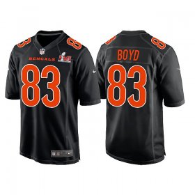 Wholesale Cheap Men\'s Cincinnati Bengals #83 Tyler Boyd 2022 Black Super Bowl LVI Game Stitched Jersey