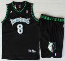 Wholesale Cheap Minnesota Timberwolves #8 Latrell Sprewell Black Swingman Jersey Short Suits