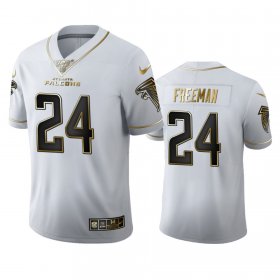 Wholesale Cheap Atlanta Falcons #24 Devonta Freeman Men\'s Nike White Golden Edition Vapor Limited NFL 100 Jersey