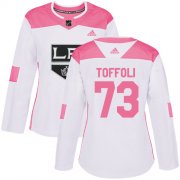 Wholesale Cheap Adidas Kings #73 Tyler Toffoli White/Pink Authentic Fashion Women's Stitched NHL Jersey