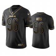 Wholesale Cheap Nike Bears #96 Akiem Hicks Black Golden Limited Edition Stitched NFL Jersey