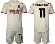 Wholesale Cheap Men 2021-2022 Club AC Milan away cream 11 Soccer Jersey