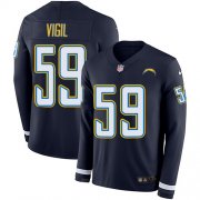 Wholesale Cheap Nike Chargers #59 Nick Vigil Navy Blue Team Color Men's Stitched NFL Limited Therma Long Sleeve Jersey