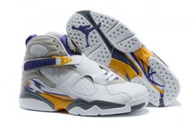 Wholesale Cheap Womens Air Jordan 8 Kobe 8 pe White/Blue-yellow