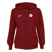 Wholesale Cheap Nike Pittsburgh Steelers Ladies Tailgater Full Zip Hoodie Red