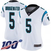 Wholesale Cheap Nike Panthers #5 Teddy Bridgewater White Women's Stitched NFL 100th Season Vapor Untouchable Limited Jersey