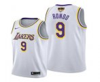 Wholesale Cheap Men's Los Angeles Lakers #9 Rajon Rondo 2020 White Finals Stitched NBA Jersey