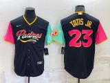 Wholesale Men's San Diego Padres #23 Fernando Tatis Jr Black 2022 City Connect Cool Base Stitched Jersey