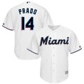 Wholesale Cheap Miami Marlins #14 Martin Prado Majestic Home 2019 Cool Base Player Jersey White