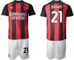 Wholesale Cheap Men 2020-2021 club AC milan home 21 red Soccer Jerseys