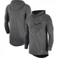 Wholesale Cheap Men's Minnesota Vikings Nike Heathered Charcoal Fan Gear Tonal Slub Hooded Long Sleeve T-Shirt