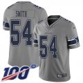 Wholesale Cheap Nike Cowboys #54 Jaylon Smith Gray Men's Stitched NFL Limited Inverted Legend 100th Season Jersey